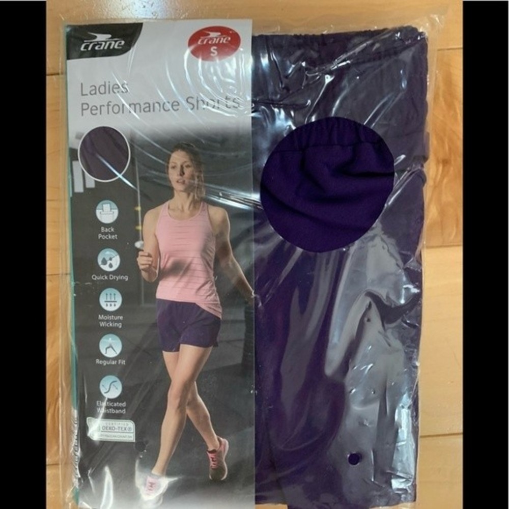 NWT Crane Ladies Performance Shorts - Purple